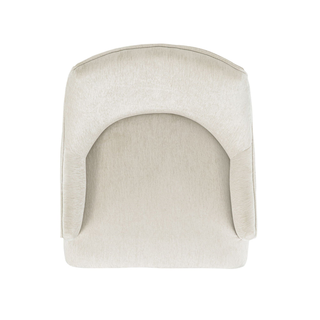Upholstered Armchair with Ergonomic Backrest - Beige or Dark Gray