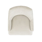 Upholstered Armchair with Ergonomic Backrest - Beige or Dark Gray