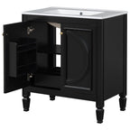 Double Sink Bathroom Vanity Set with Wall Mount Mirror Cabinet