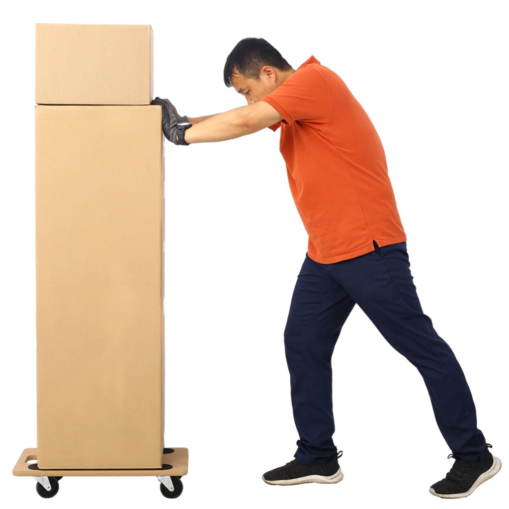 Furniture Moving Dolly, Heavy Duty Wood Rolling Mover with 500 lb Capacity - Natural