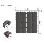 Plastic Interlocking Deck Tiles with Waterproof Construction - Dark Gray or Dark Brown