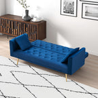 Convertible Fabric Futon Sofa Bed with Adjustable Positions - Multiple Colors