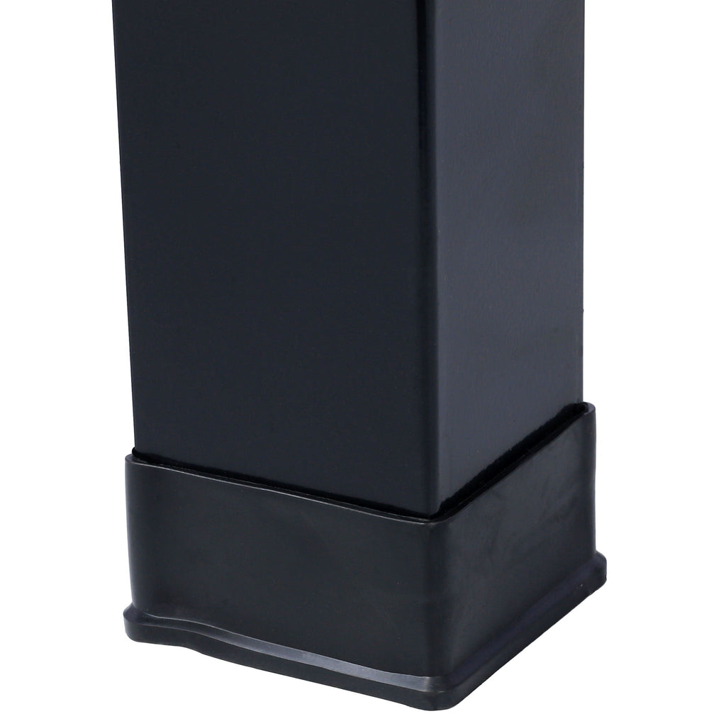 Elevated Metal Planter Garden Bed with Wheels - Black