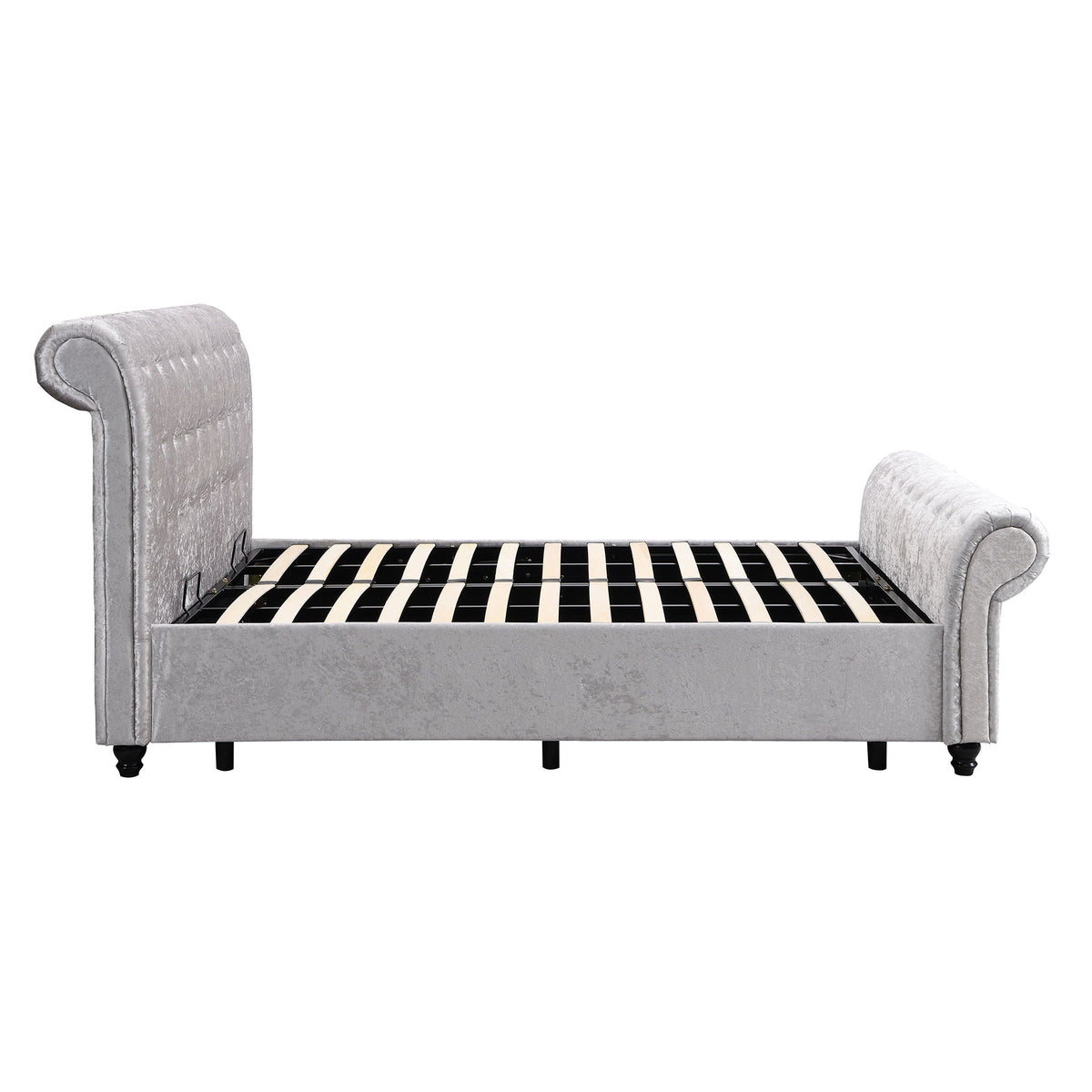 Queen Upholstered Storage Bed with Hydraulic Lift - Beige