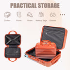 2 Pc PC Spinner Wheel Luggage Set with Lock - Gradient Blue Red