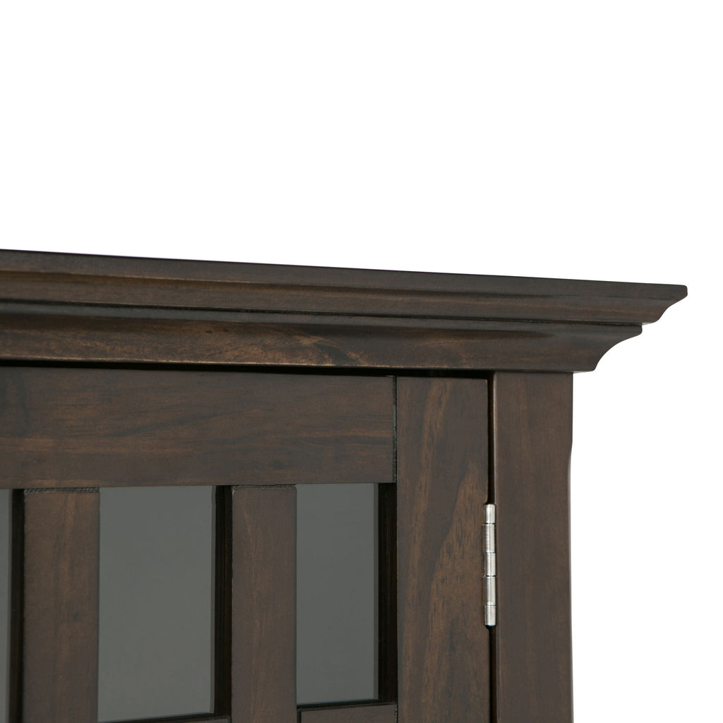 Storage Media Cabinet with Adjustable Shelves - Dark Brown, Light Brown, Dark Gray