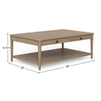 Cocktail Table With Two Storage Drawers And Casters