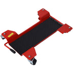 Metal Motorcycle Center Stand Move Dolly with 500 lb Capacity - Red
