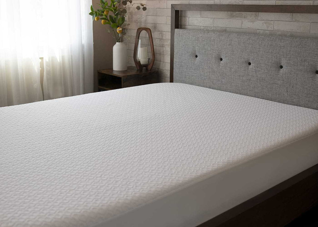 Split California King Mattress Protector with Dri-Tec Moisture-Wicking - White