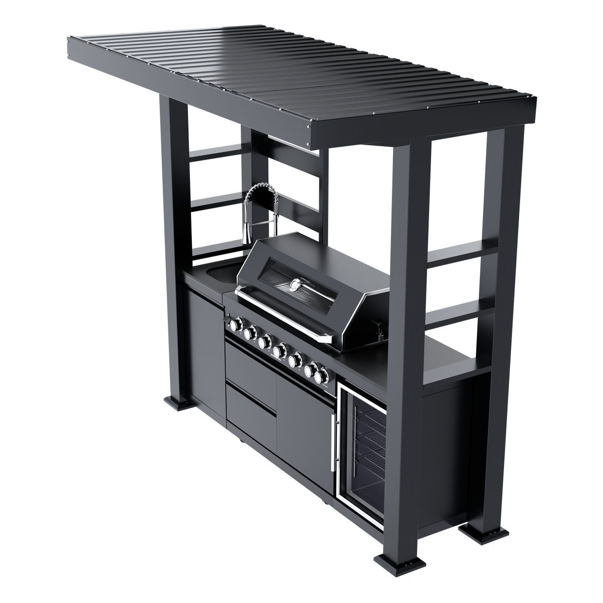 94-Inch 6-Burner Deluxe Stainless Steel Gas Grill