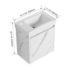 Modern Bathroom Vanity with Ceramic Basin and Storage Cabinet - Light Brown, Black, or White
