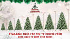 8 Ft Full-Bodied Pre-Decorated Pinecone Christmas Tree with Pine Cones - Green