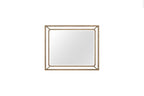 Light Brown Mirror with Metal Accents - 46" W x 1.5" D x 38" H