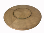 Elegant Round Dining Table with Pedestal Base - Light Brown or Dark Brown