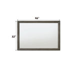 Escher Mirror with Wooden Frame - Gray/Oak