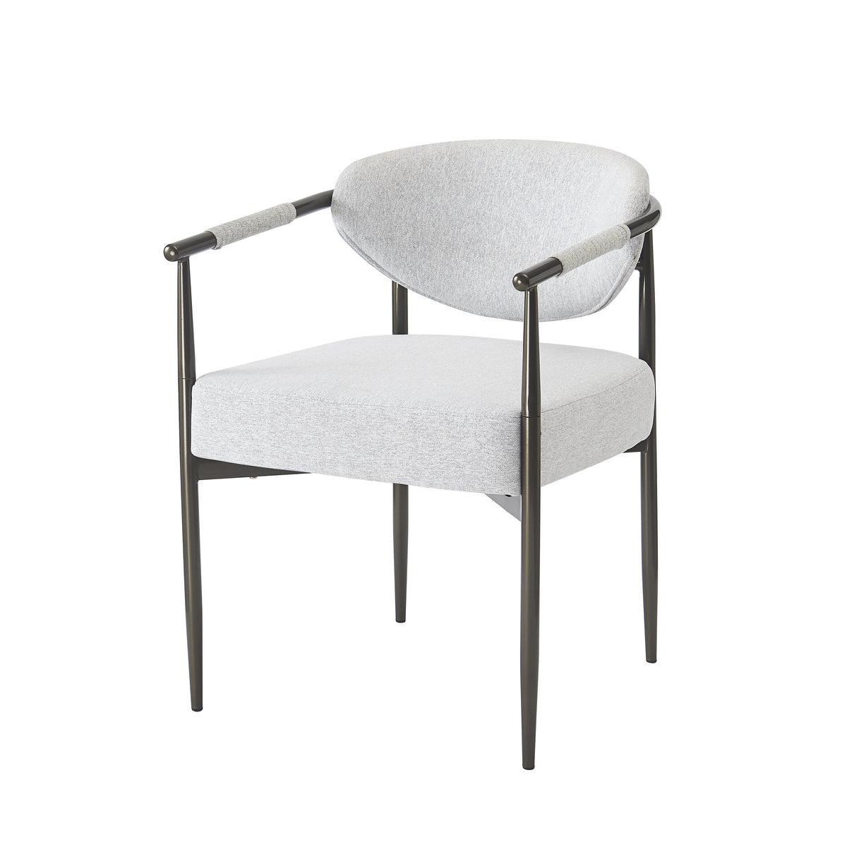 7-Piece Oval Rubberwood Dining Set with Upholstered Chairs
