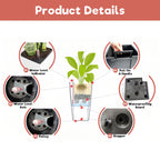 Indoor Outdoor Planter with Automatic Watering System - Dark Brown, Black, or White