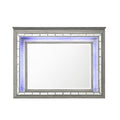 Light Gray Mirror with LED Lighting - Rectangular Wall Mirror