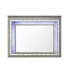Light Gray Mirror with LED Lighting - Rectangular Wall Mirror