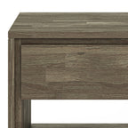 Handcrafted Acacia End Table with 1 Drawer - Light Brown, Dark Gray, or Dark Brown