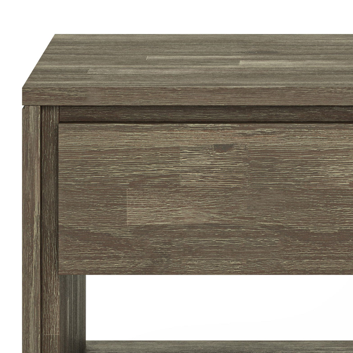 Handcrafted Acacia End Table with 1 Drawer - Light Brown, Dark Gray, or Dark Brown