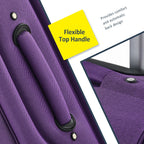 Expandable Softside Luggage 3 Piece Set with Spinner Wheels - Multiple Colors