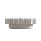 Fluted Storage Table with Lift-Off Lid - Cream White