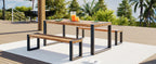 GO 3-Piece Outdoor Dining Table with 2 Benches