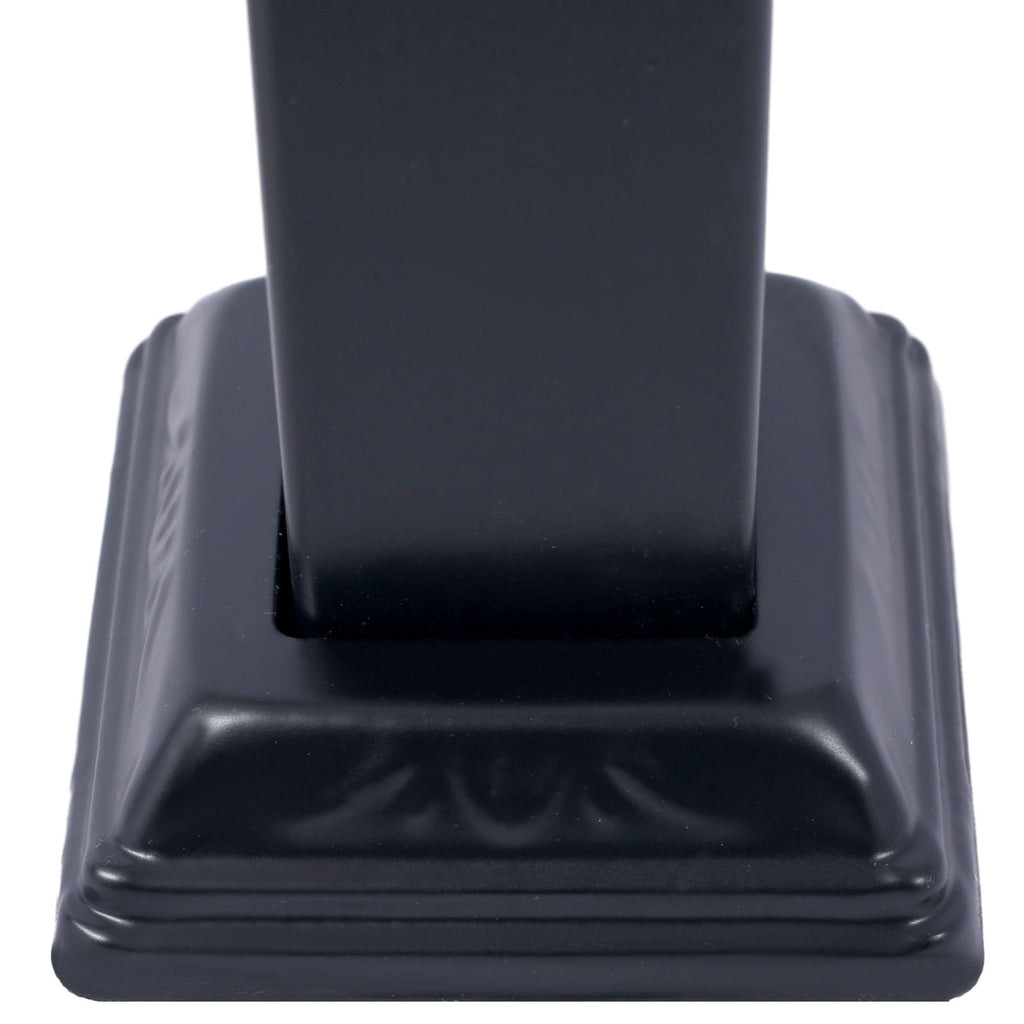Black Wrought Iron Outdoor Step Handrail with Flexible Installation - Fits 1 to 3 Steps