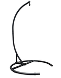 Egg Chair Patio Seating with Galvanized Steel Frame - Black