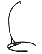 Egg Chair Patio Seating with Galvanized Steel Frame - Black