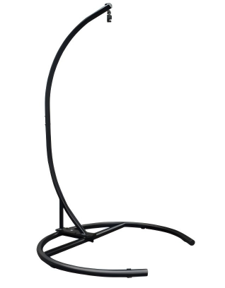 Egg Chair Patio Seating with Galvanized Steel Frame - Black