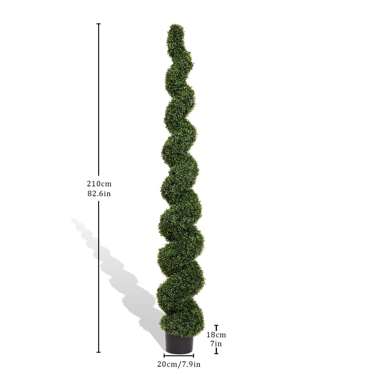 Artificial Outdoor UV Resistant Boxwood Topiary Spiral Tree - Green