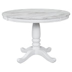 5-Piece Solid Wood Dining Set — White or Dark Gray