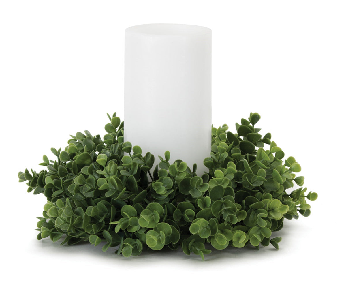 Eucalyptus foliage candle ring (set of 6)