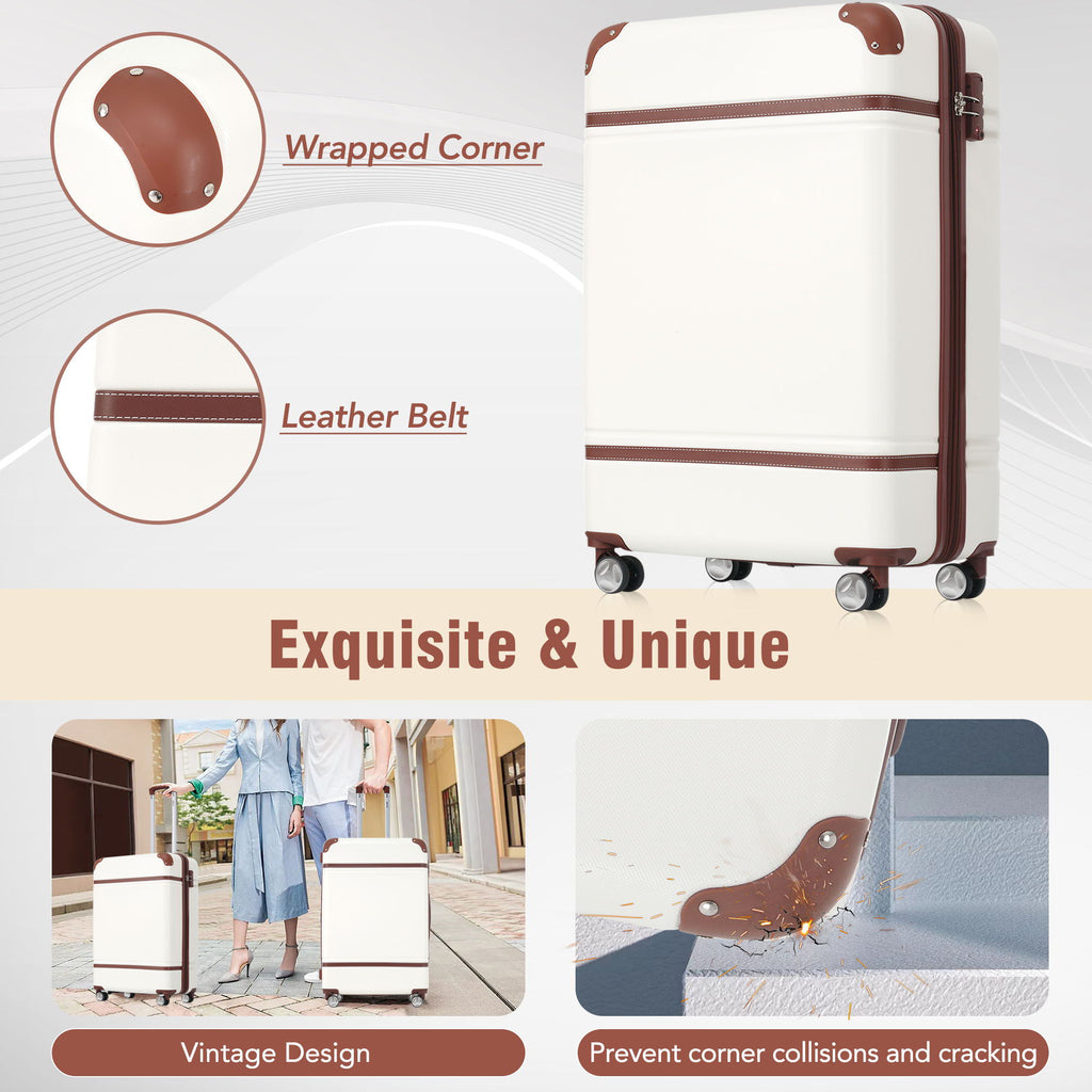 Hardshell Luggage Sets 4 Pieces with TSA Lock - Lightweight, Multiple Colors