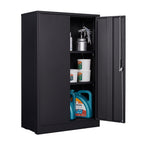 Metal Storage Cabinet With Locking Doors And Adjustable Shelf