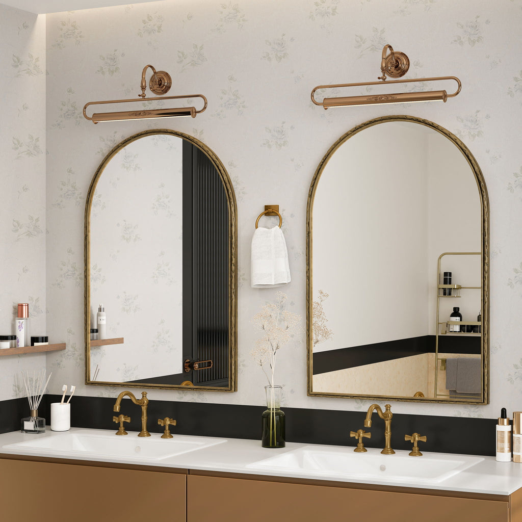 Arched Mirror with Shatterproof Glass - Silver or Gold