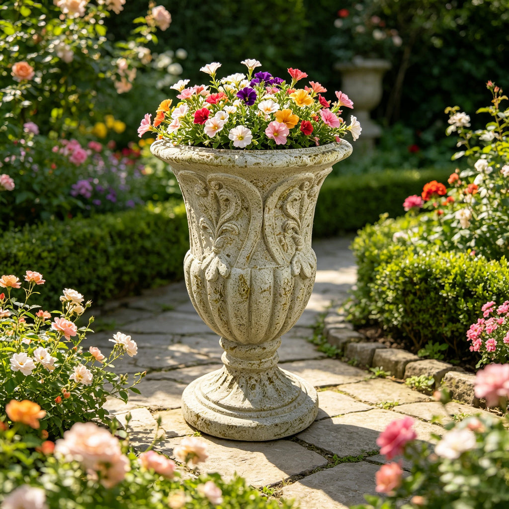 Rust Finish MGO Garden Planter with Drainage Hole - Garden Pots & Planters