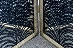 Herero 4 Panel Decorative Room Divider with Glass and MDF - Black