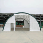 Single Truss Arch Storage PE Shelter - White