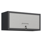 Heavy Duty Metal Wall Mounted Tool Storage Cabinet with Secure Locking - Black