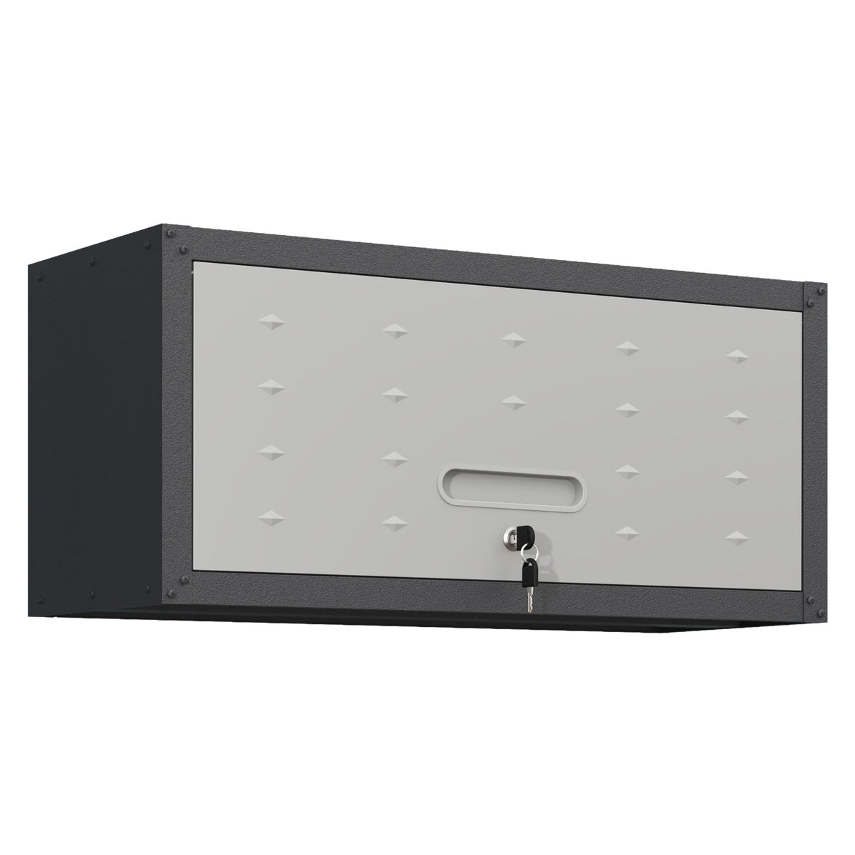 Heavy Duty Metal Wall Mounted Tool Storage Cabinet with Secure Locking - Black