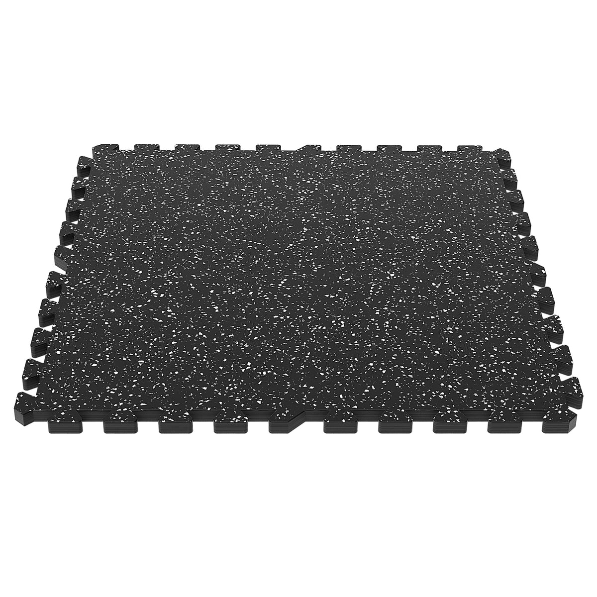 0.6 Inch Thick Gym Floor Mats with Rubber Top – Set of 6 Interlocking Tiles