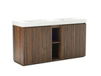 Walnut Brown GALAN 60F Winston Bathroom Vanity with Modern Functionality