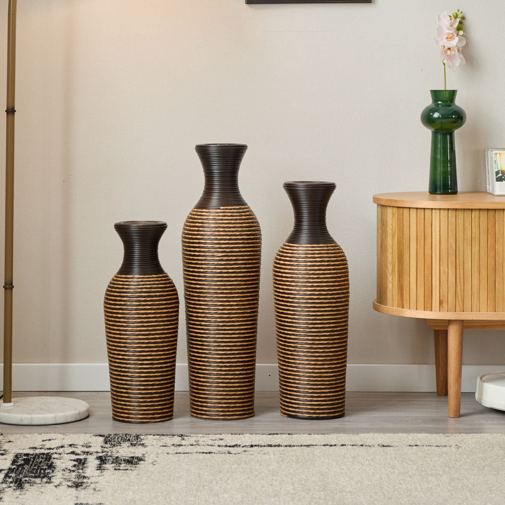 Classic And Neat Floor Vase with High Independent Stand - Multiple Colors