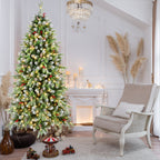 6ft Pre-Lit Artificial Christmas Tree with 380 Warm White LED Lights
