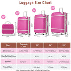 Hardshell Luggage Sets 4 Pieces with TSA Lock - Lightweight, Multiple Colors