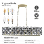 39" Contemporary Crystal Pendant Chandelier with K9 Crystal - Black & Gold