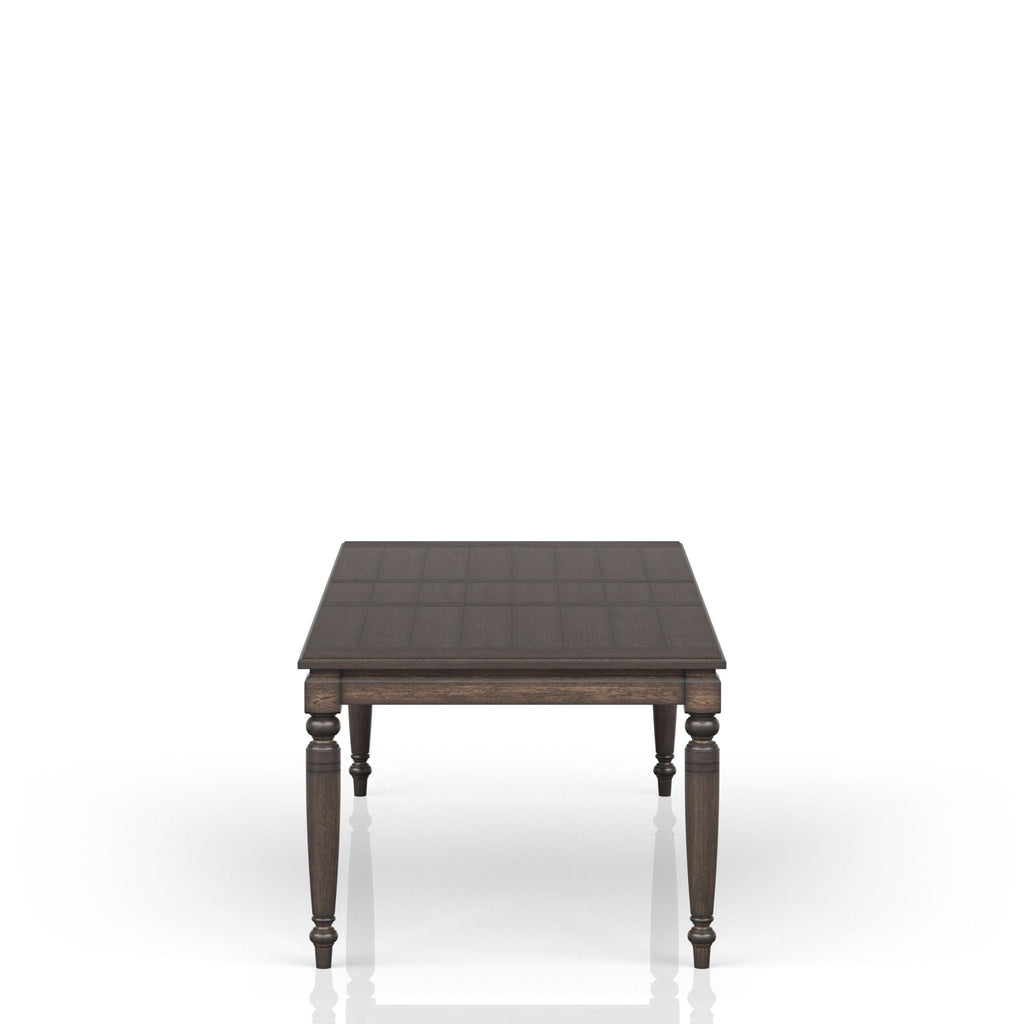 Extendable Dining Table with Expandable Leaf - Coffee